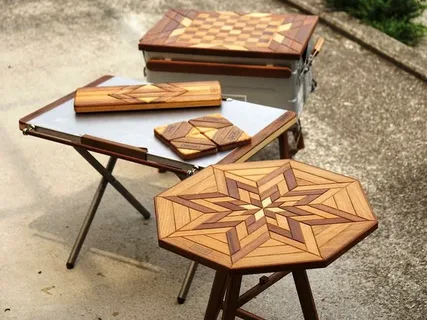 تصویر 1 از میز عسلی چوبی تاشو مناسب پذیرایی و مهمانی